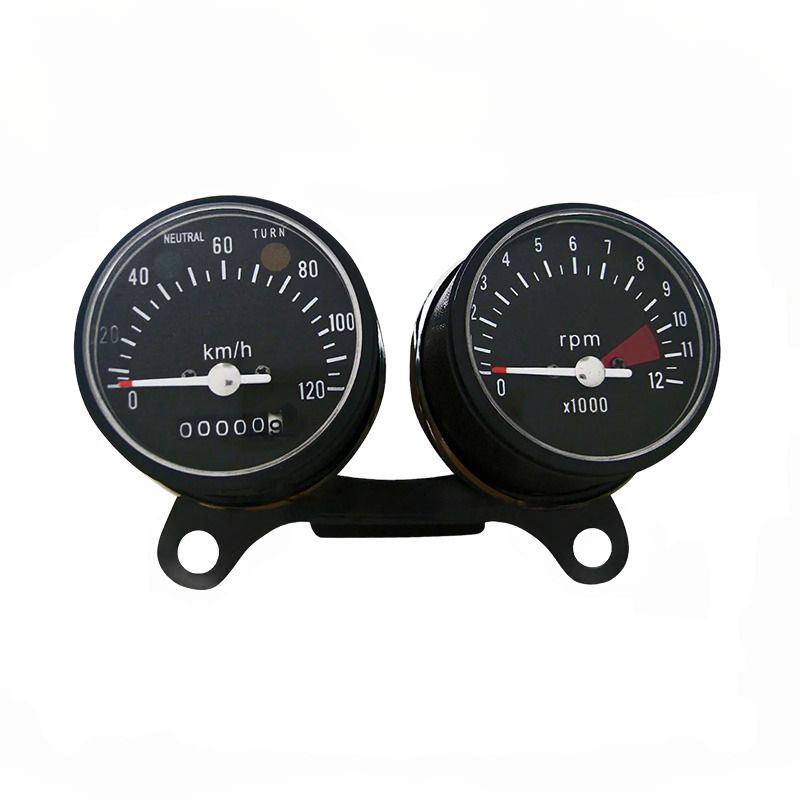 Universal Speedometer RPM Meter Classic Retro Vintage Dual Dial Meter